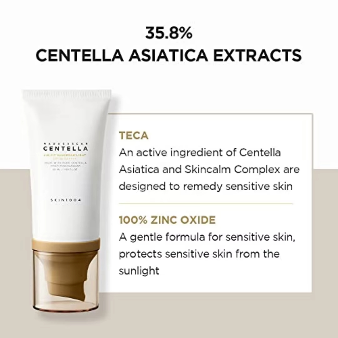 Protector Solar SKIN1004 Cente - Luxury Skincare Brands reseña y precio